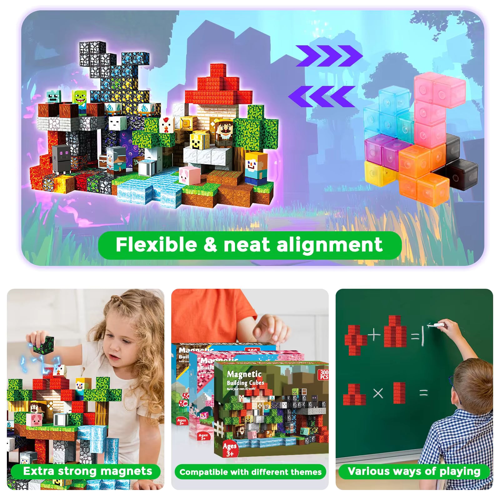 SmartBlocks Magnetic Builder – Forest Edition (300Pcs)