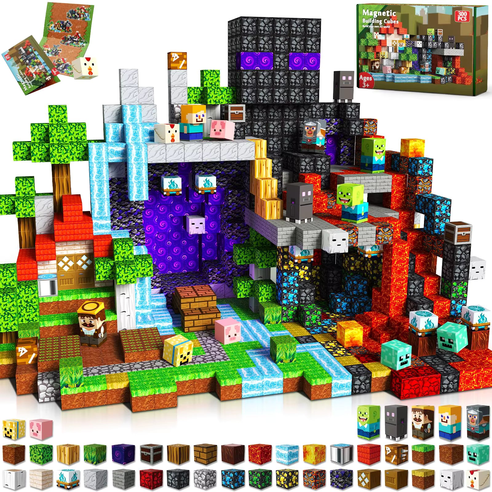 SmartBlocks Magnetic Builder – Forest Edition (300Pcs)