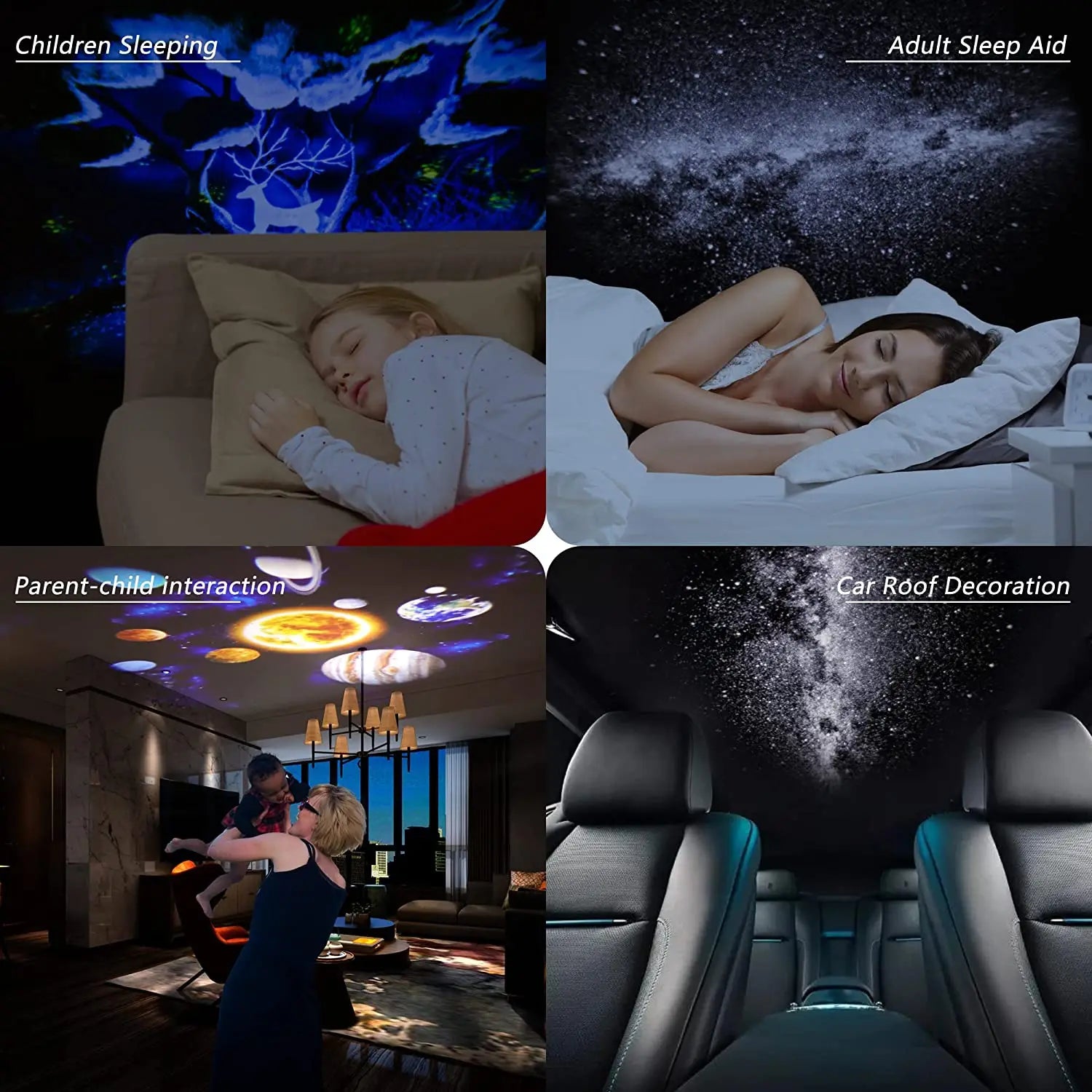 Galaxy Starry Sky Projector – 360° Rotating Night Lamp