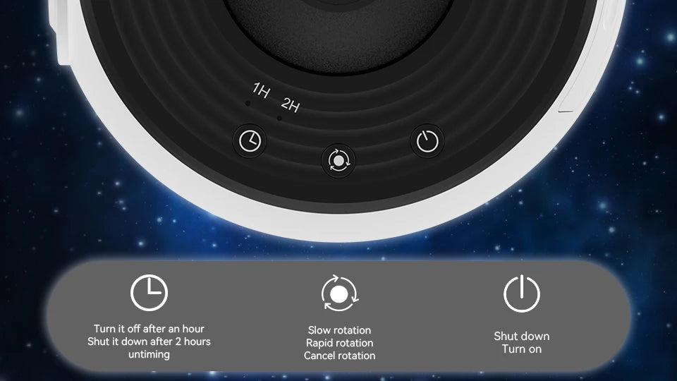 Galaxy Starry Sky Projector – 360° Rotating Night Lamp