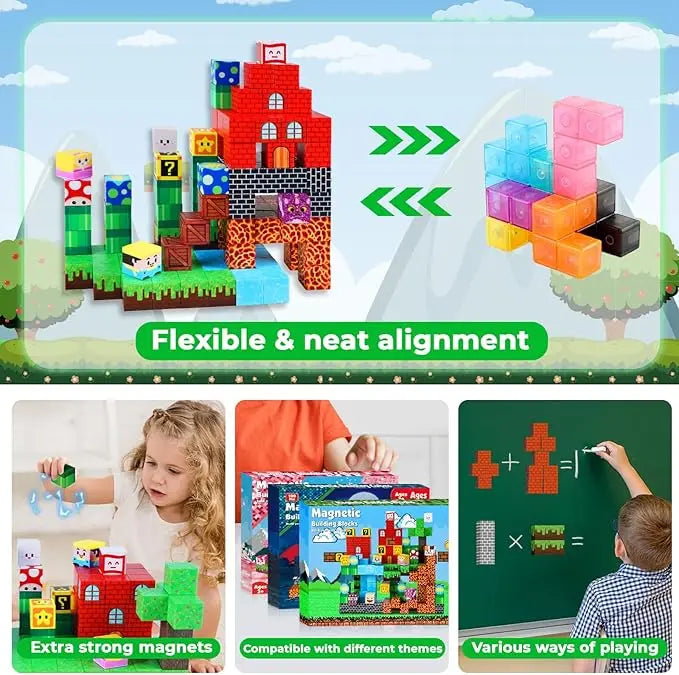 Magnetic Blocks Building Set – STEM Toddler Toy