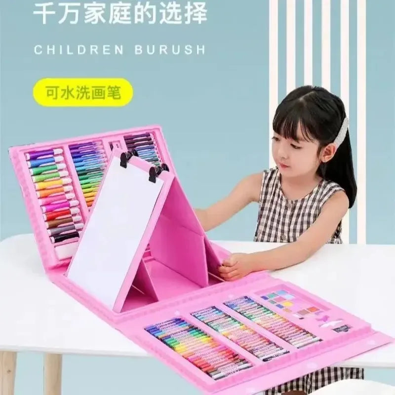 208pcs Kids Watercolor Pen Set with Easel