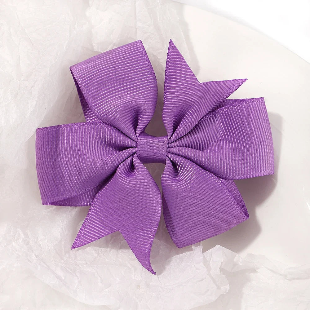 Random Color Bow Hair Clips for Baby Girls
