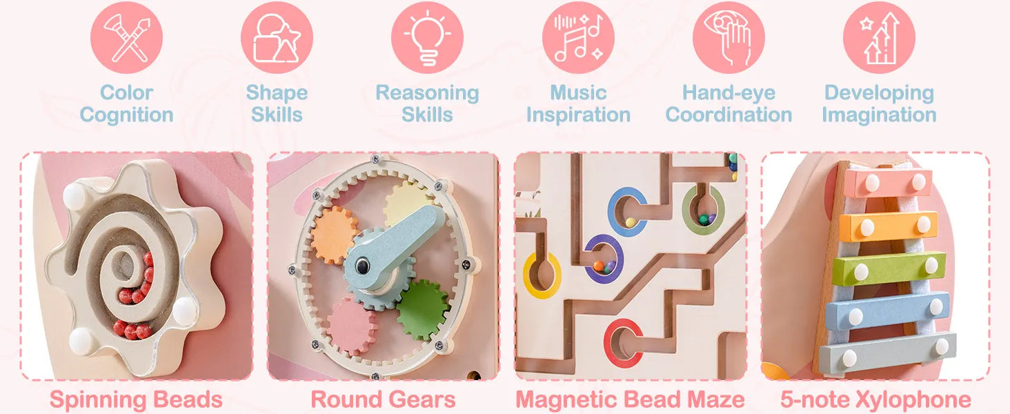 Robotime Robud Wooden Busy Board – Montessori Learning Toy