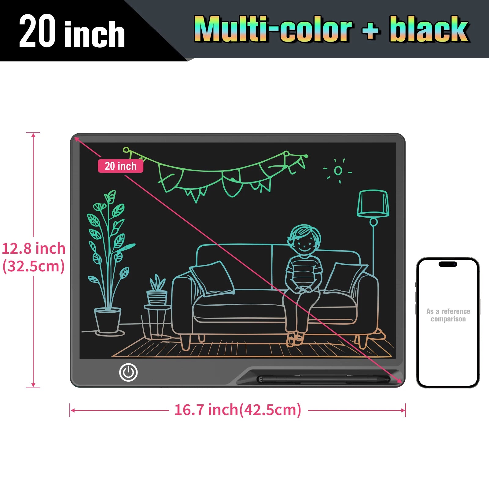 Rechargeable LCD Graffiti & Message Board for Kids