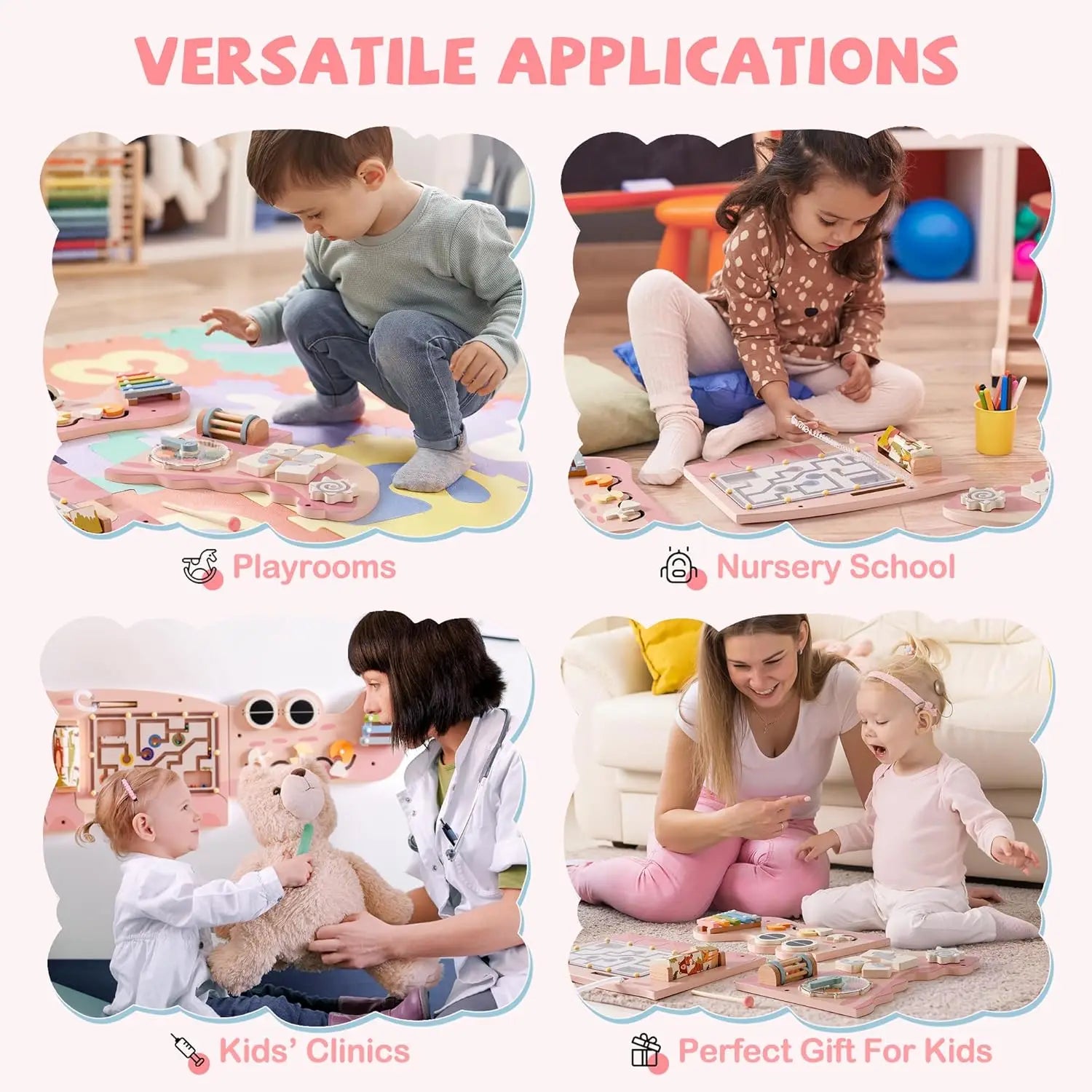 Robotime Robud Wooden Busy Board – Montessori Learning Toy