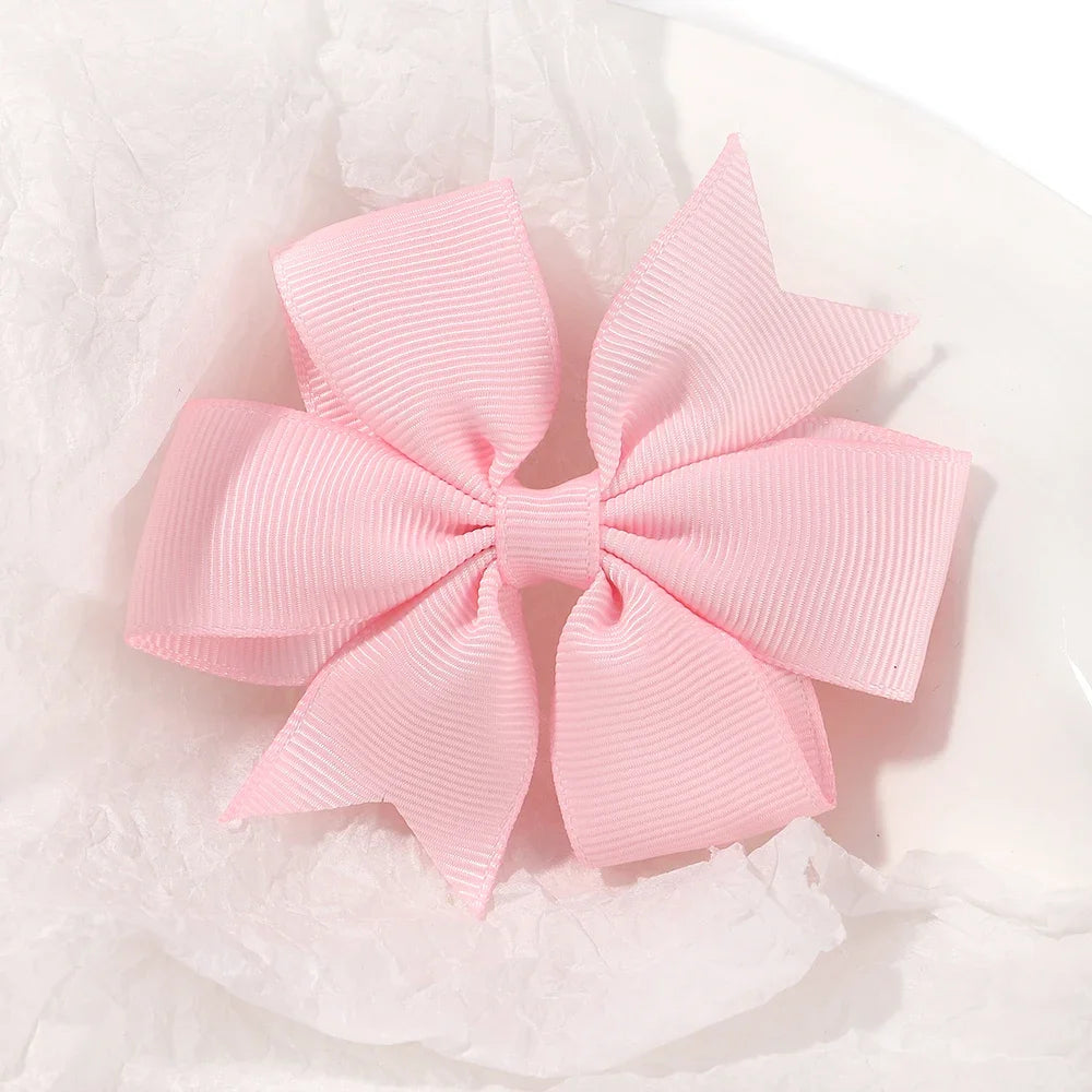 Random Color Bow Hair Clips for Baby Girls