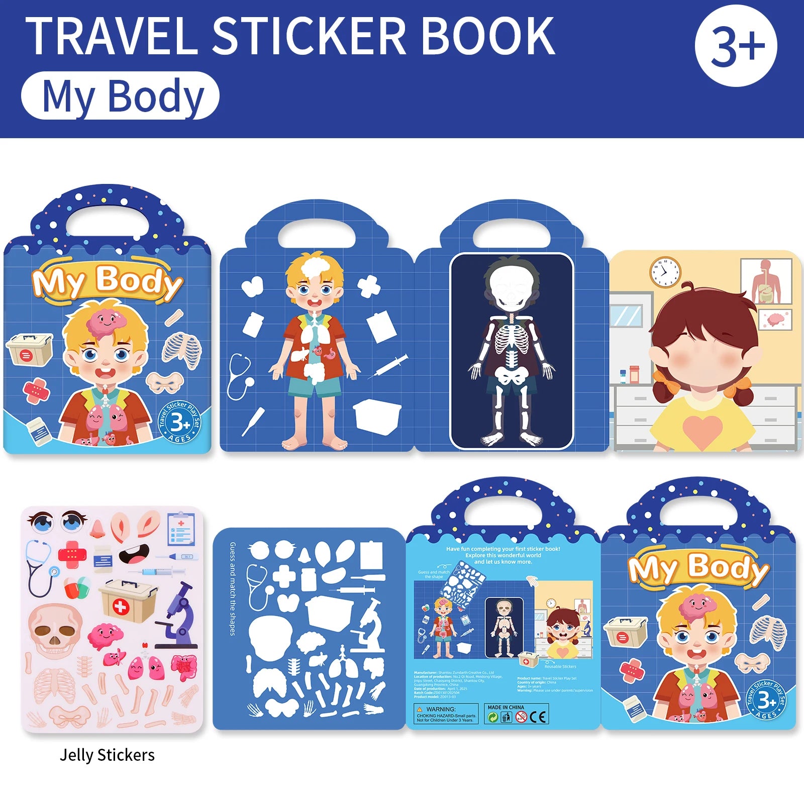 Kids’ DIY Sticker Book – Multi-Theme & Reusable