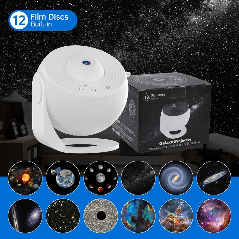 Galaxy Starry Sky Projector – 360° Rotating Night Lamp