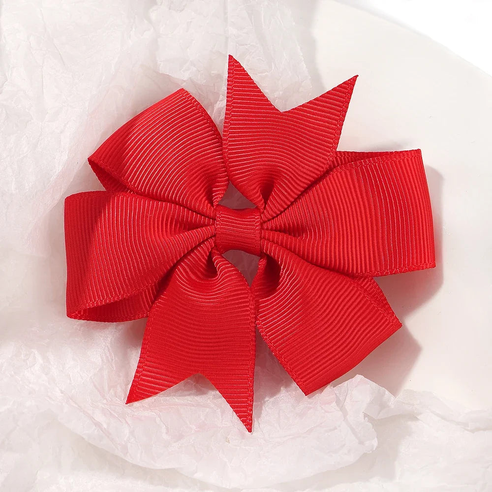 Random Color Bow Hair Clips for Baby Girls