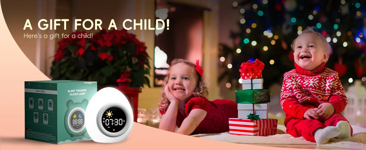 Kids Sleep Training Alarm Clock with Night Light