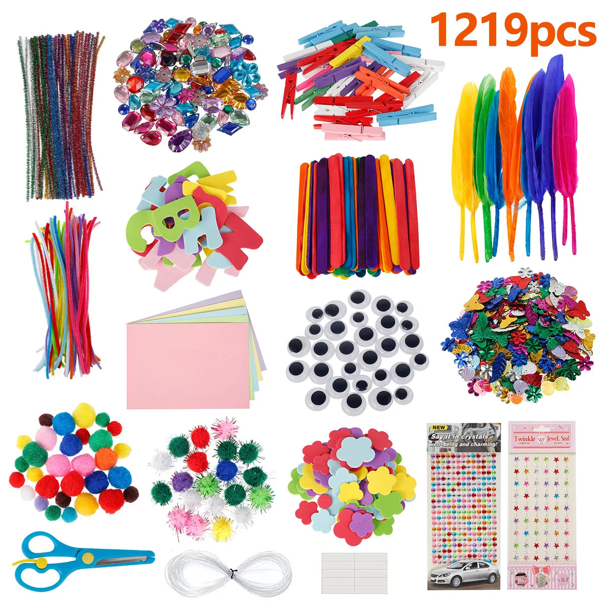 1219pcs Kids DIY Craft Supply Set