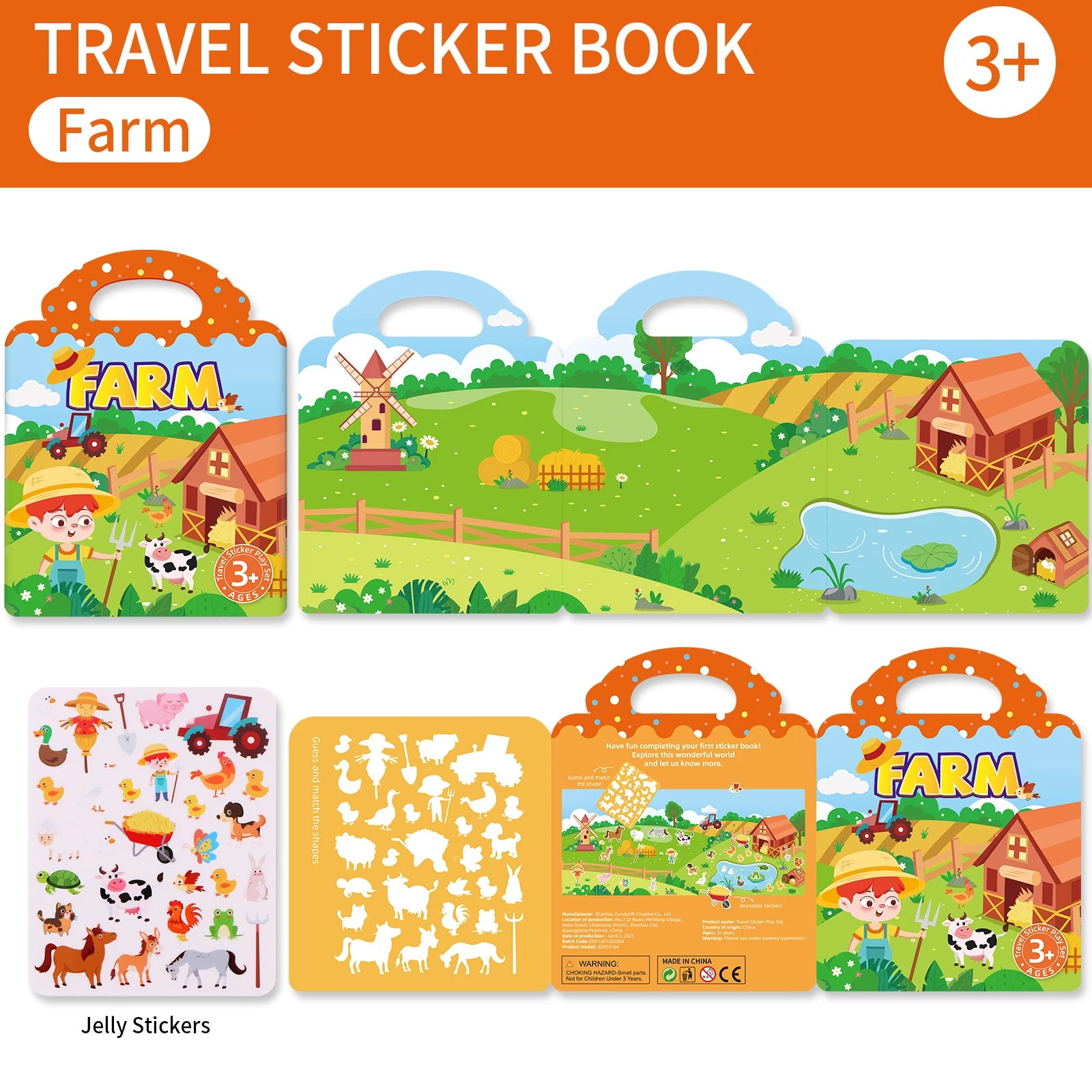 Kids’ DIY Sticker Book – Multi-Theme & Reusable