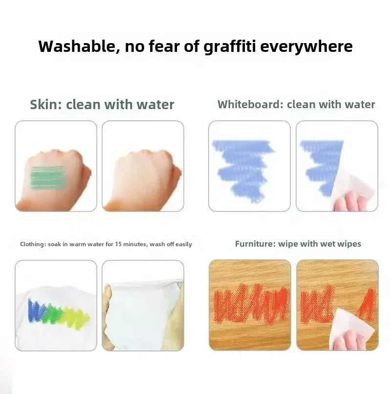 208pcs Kids Watercolor Pen Set with Easel