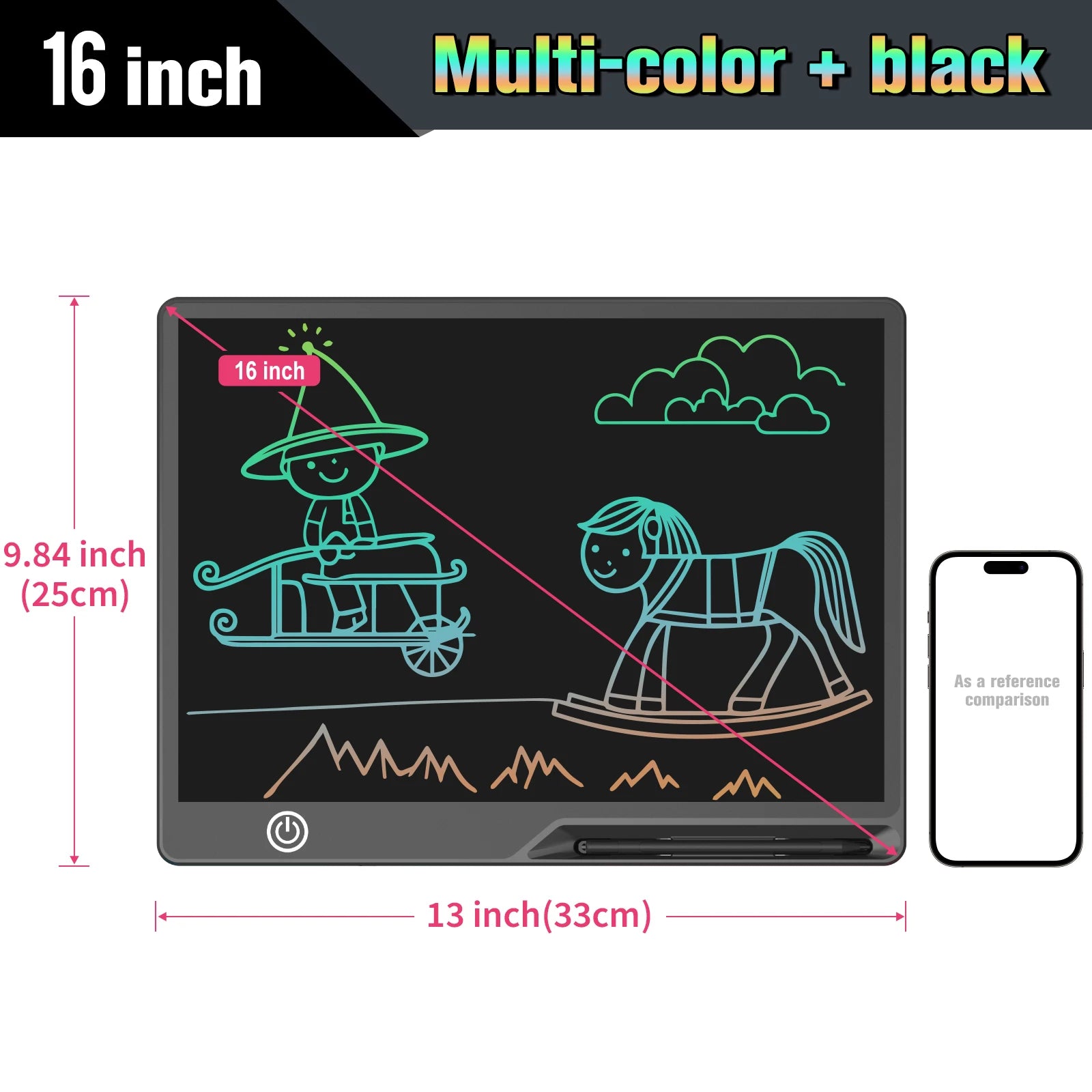 Rechargeable LCD Graffiti & Message Board for Kids