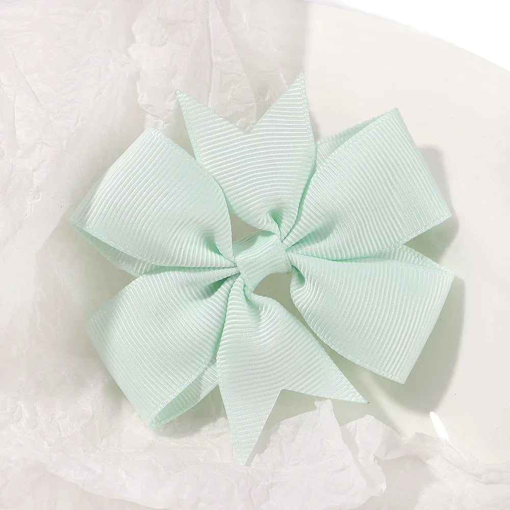 Random Color Bow Hair Clips for Baby Girls