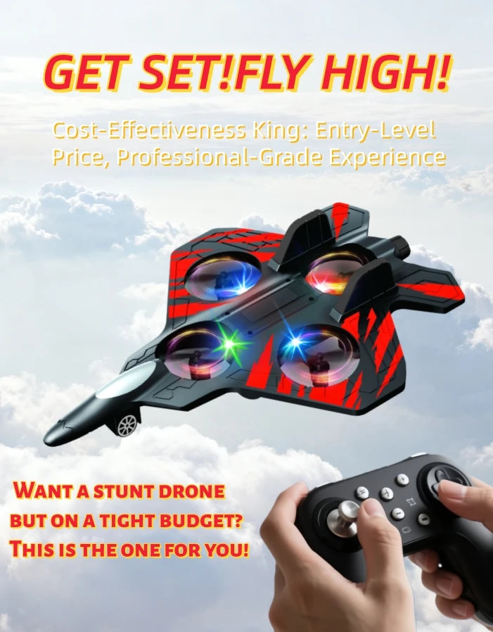 Glider RC Helicopter & Airplane Toy with Lights