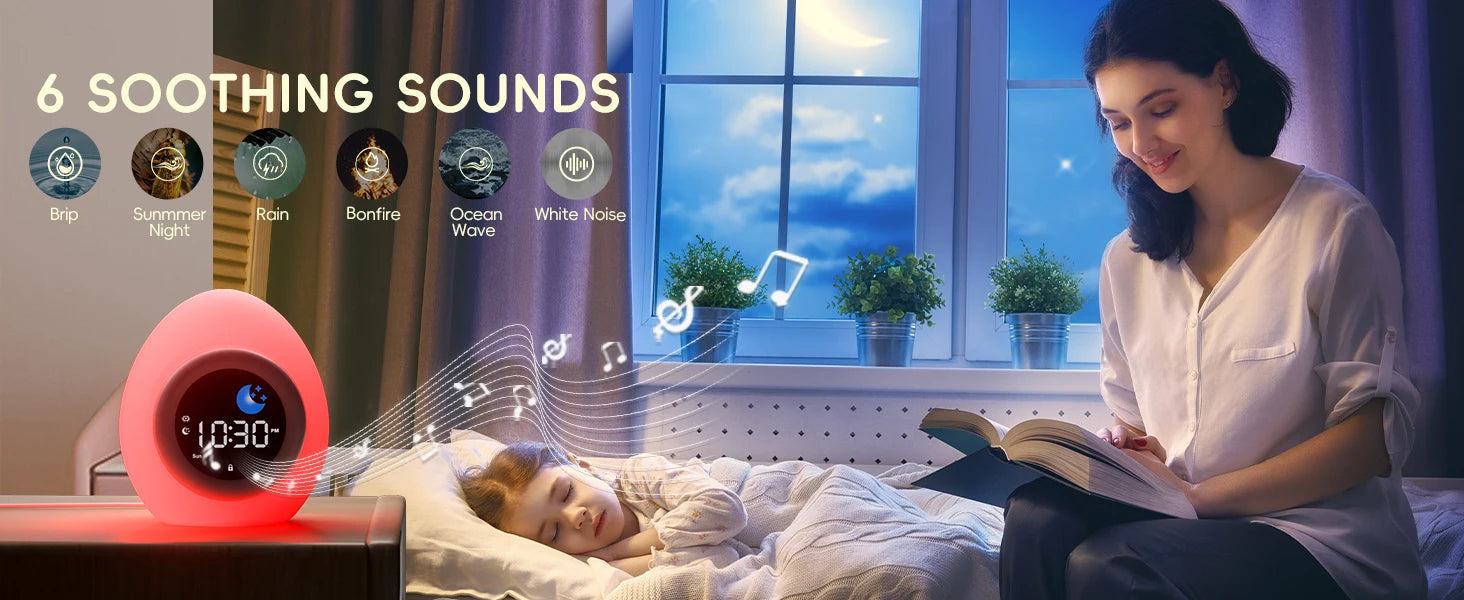Kids Sleep Training Alarm Clock with Night Light