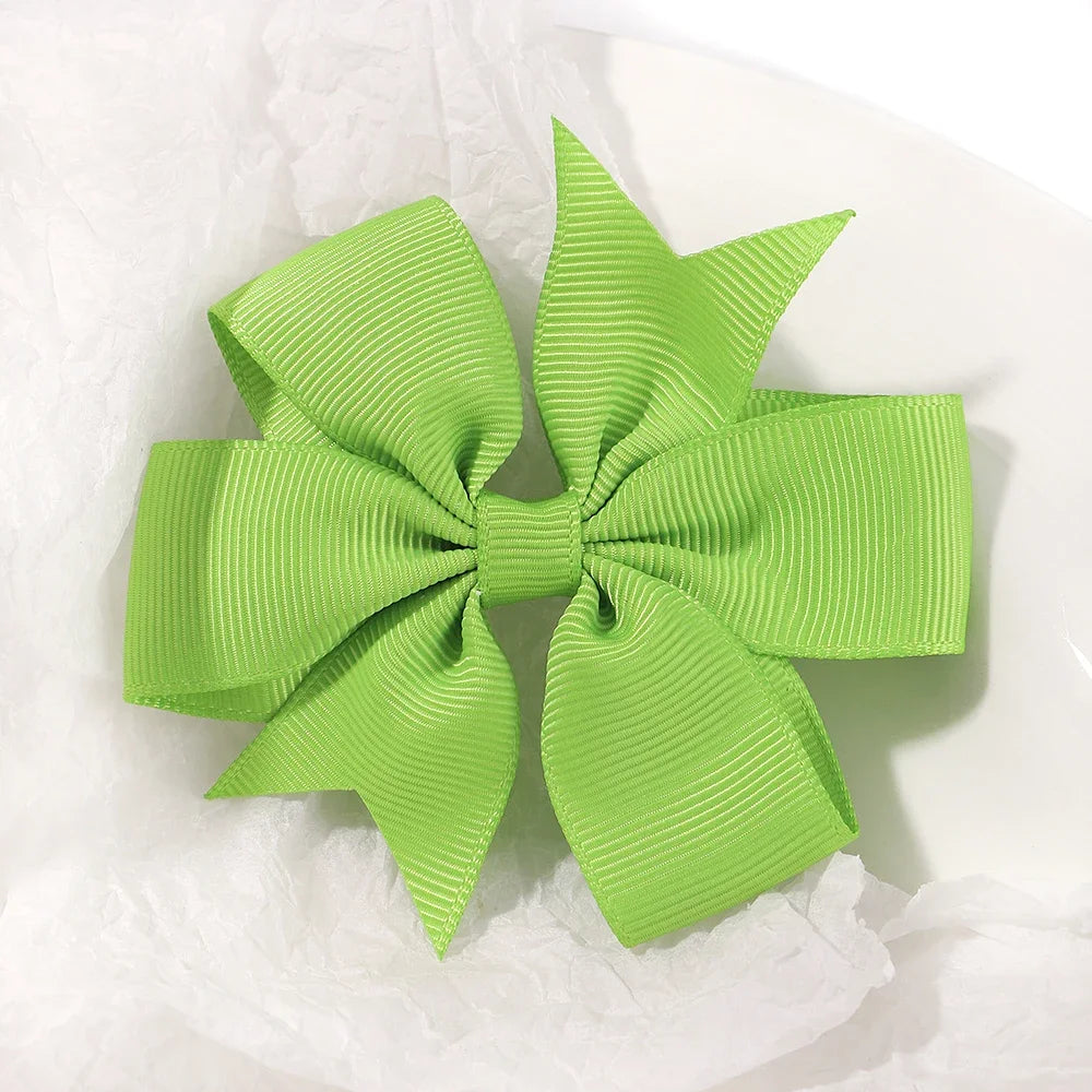 Random Color Bow Hair Clips for Baby Girls