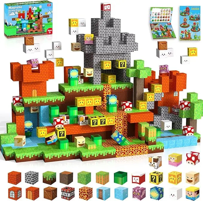 Magnetic Blocks Building Set – STEM Toddler Toy