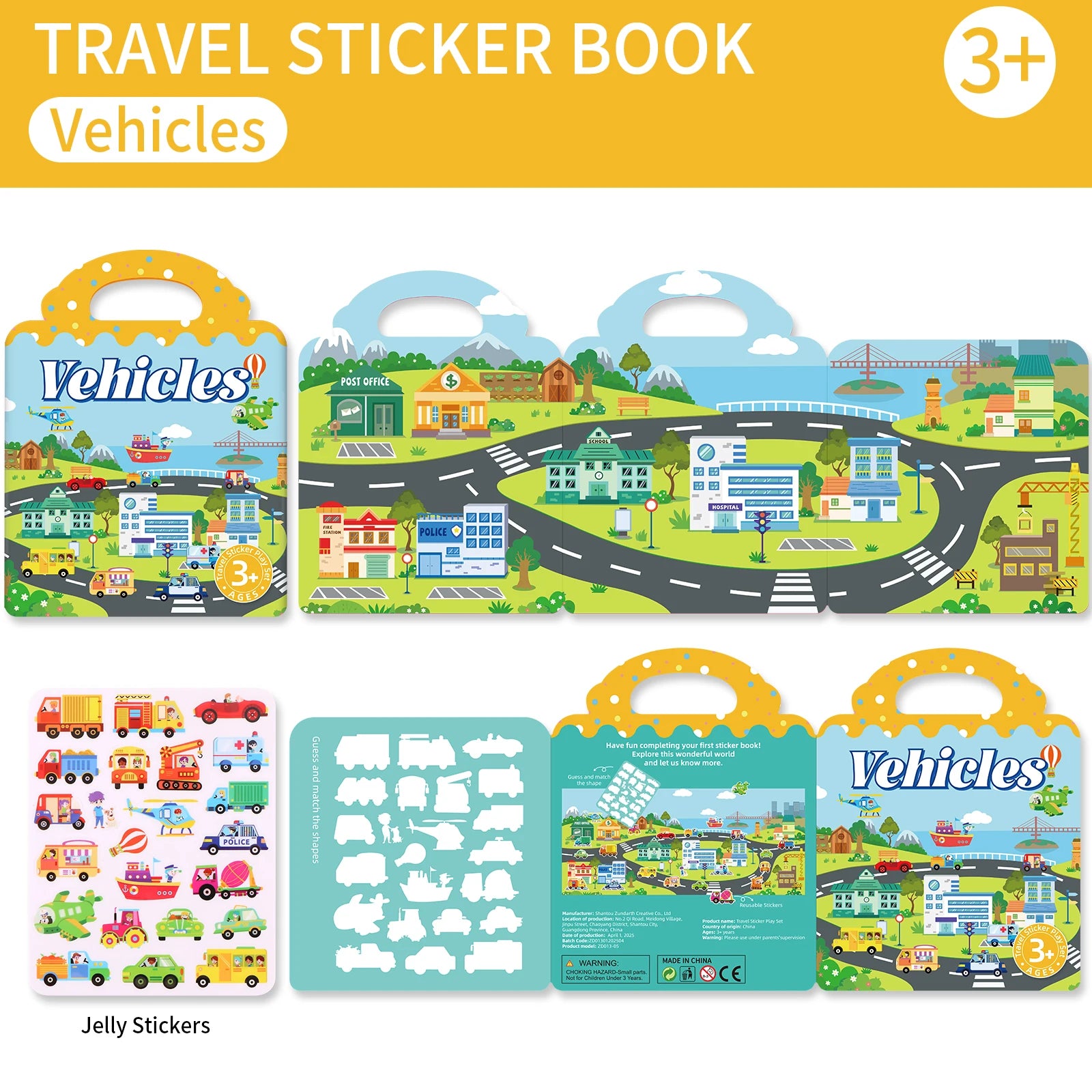 Kids’ DIY Sticker Book – Multi-Theme & Reusable