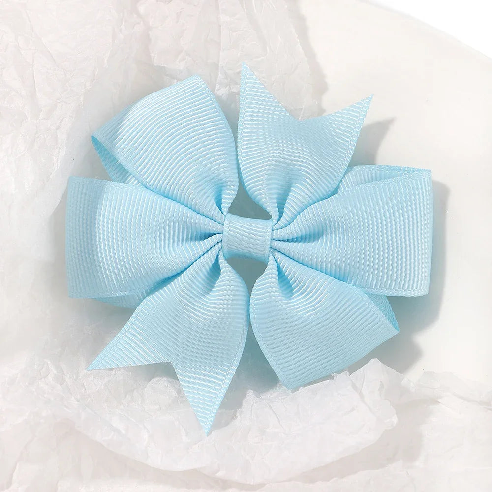 Random Color Bow Hair Clips for Baby Girls