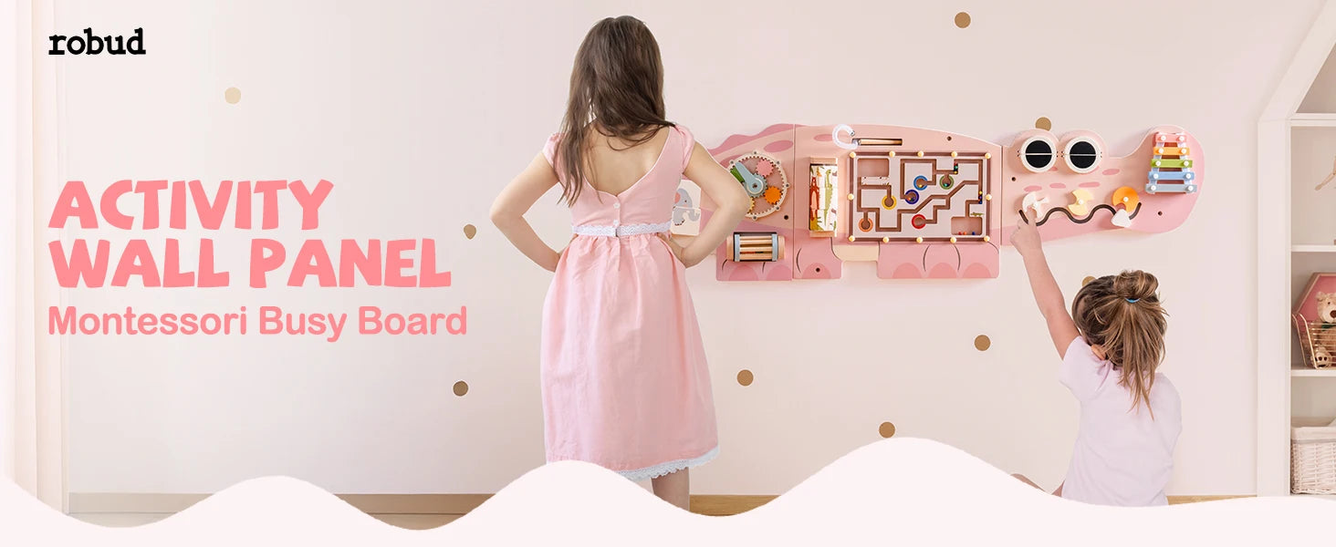 Robotime Robud Wooden Busy Board – Montessori Learning Toy