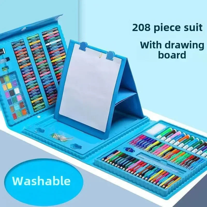 208pcs Kids Watercolor Pen Set with Easel