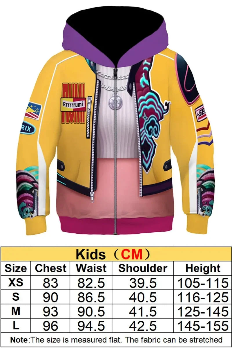 Rumi Demon Hunter 3D Printed Cosplay Hoodie