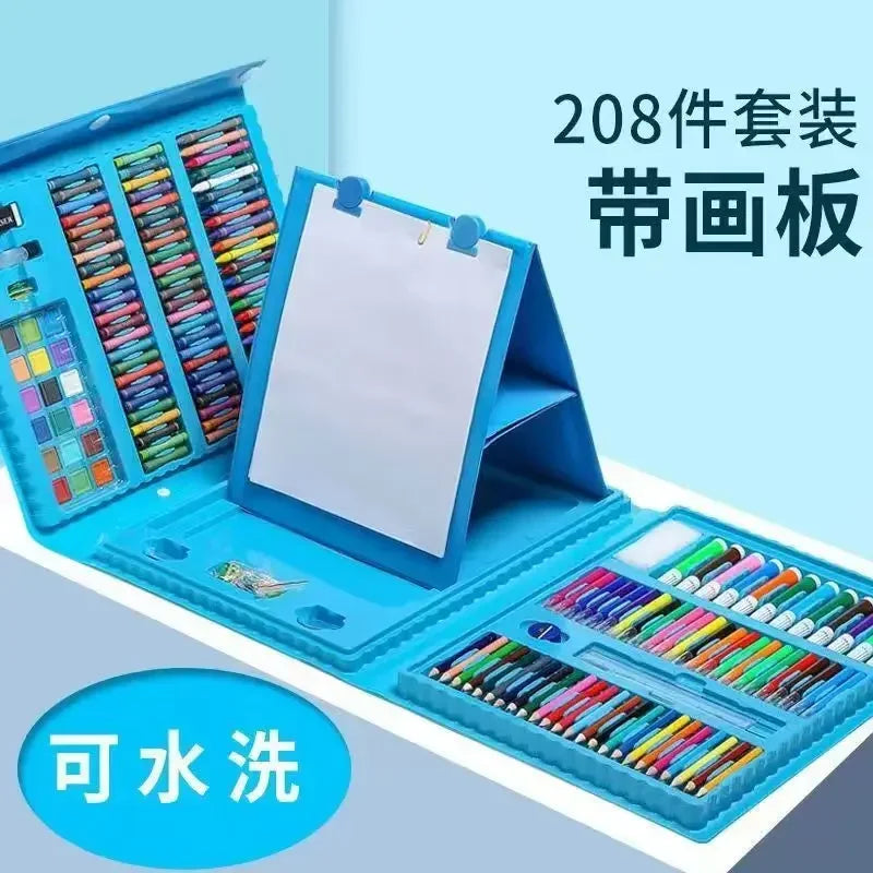 208pcs Kids Watercolor Pen Set with Easel