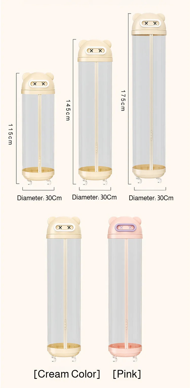 Foldable Plush Toy Storage Bin – Cartoon Design