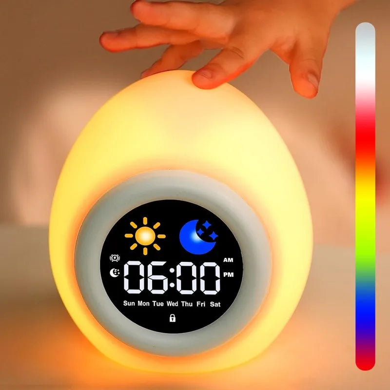 Kids Sleep Training Alarm Clock with Night Light