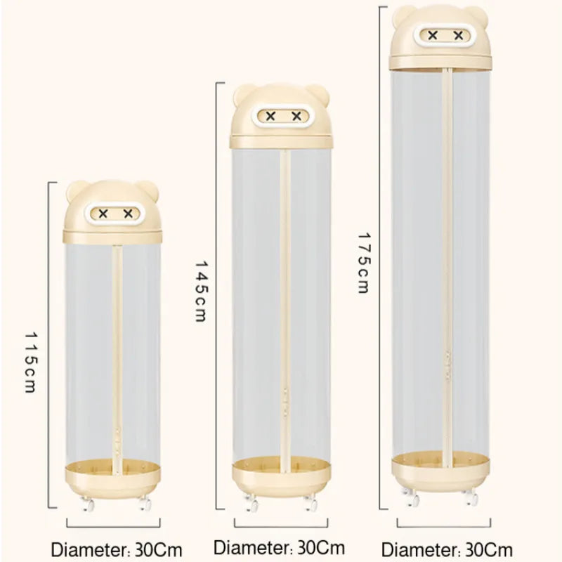 Foldable Plush Toy Storage Bin – Cartoon Design