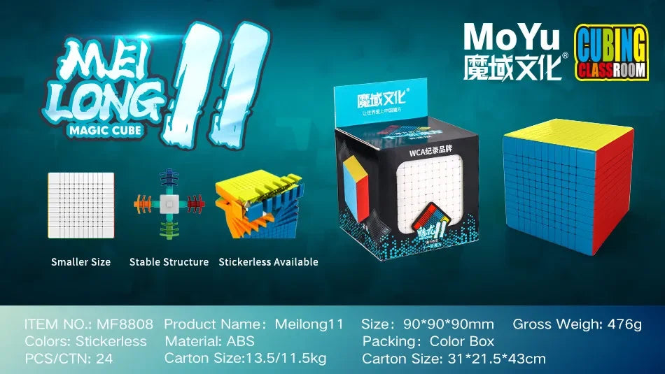 MOYU Meilong 9x9–13x13 Speed Cube Puzzle