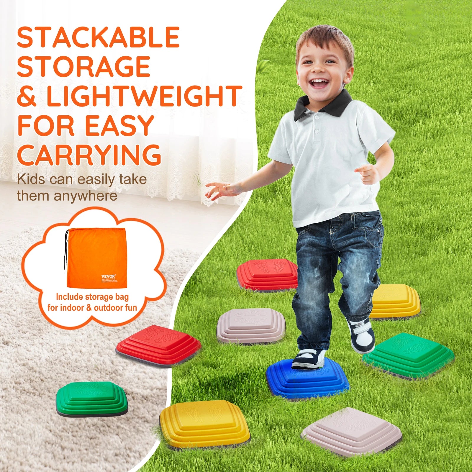 10PCS Kids Balance Stepping Stones – Coordination Toy