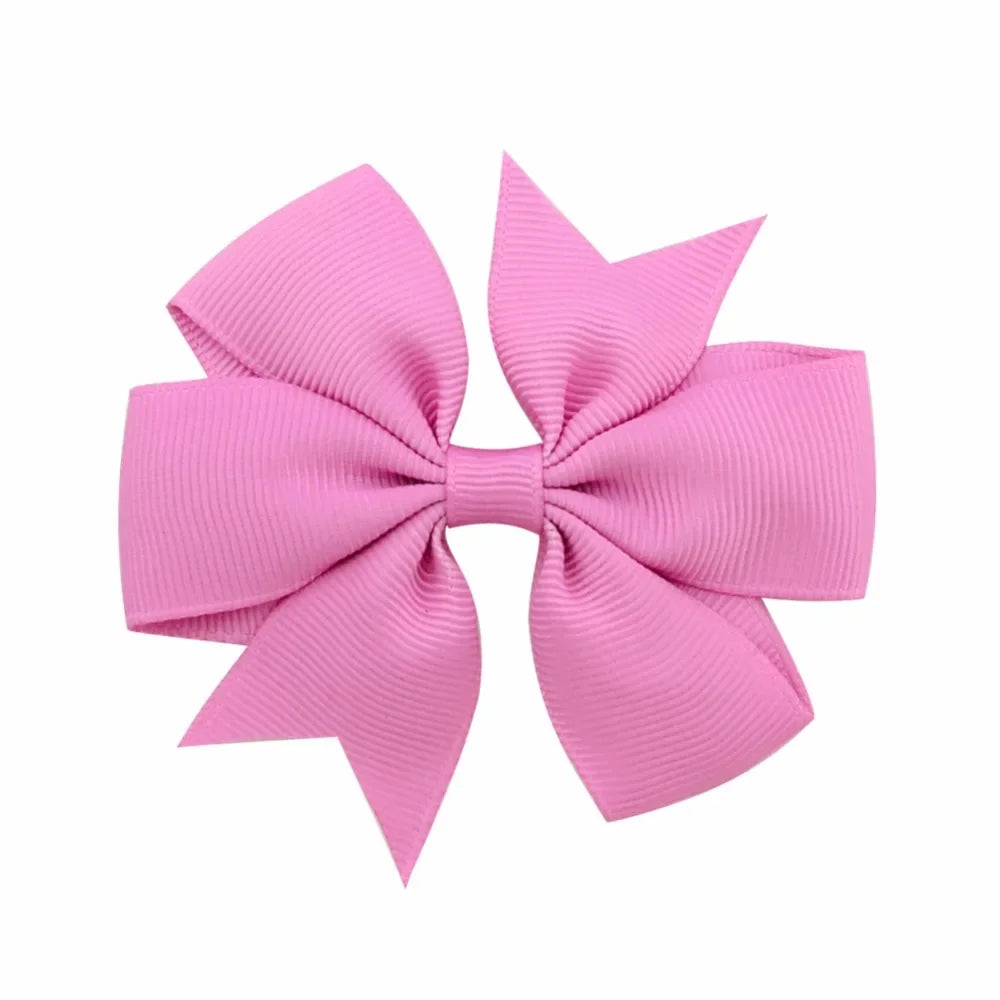 Random Color Bow Hair Clips for Baby Girls