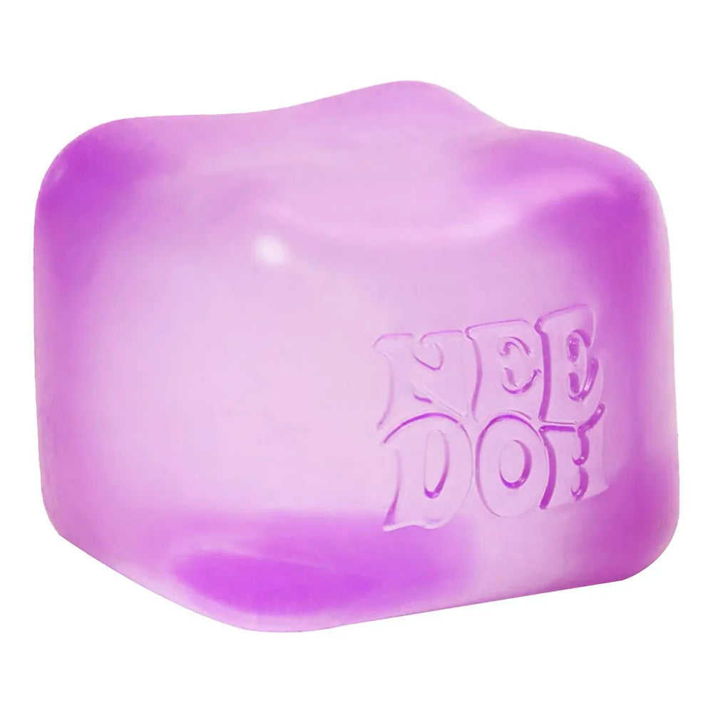 Schylling NeeDoh Nice Cube Sensory Squeeze Toy with Super Solid Squish Stress Relief Anxiety Sensory Tool - 2.25" Cube