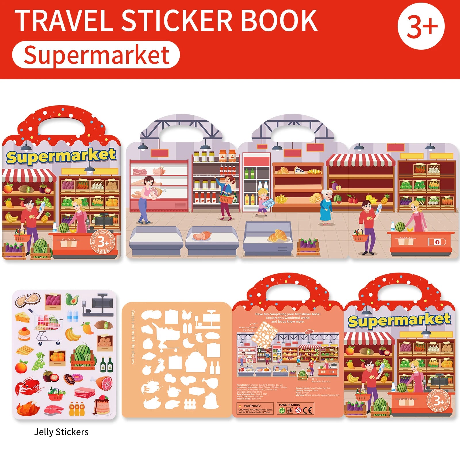 Kids’ DIY Sticker Book – Multi-Theme & Reusable