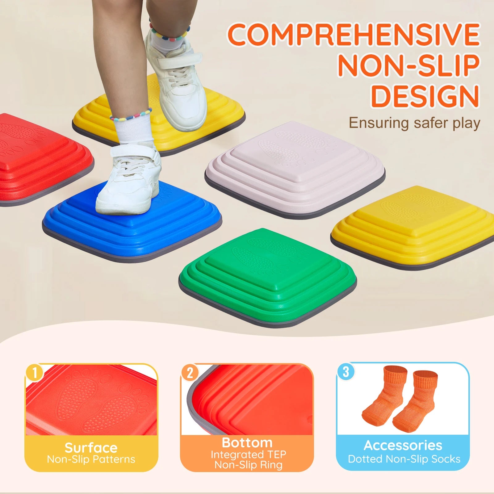 10PCS Kids Balance Stepping Stones – Coordination Toy