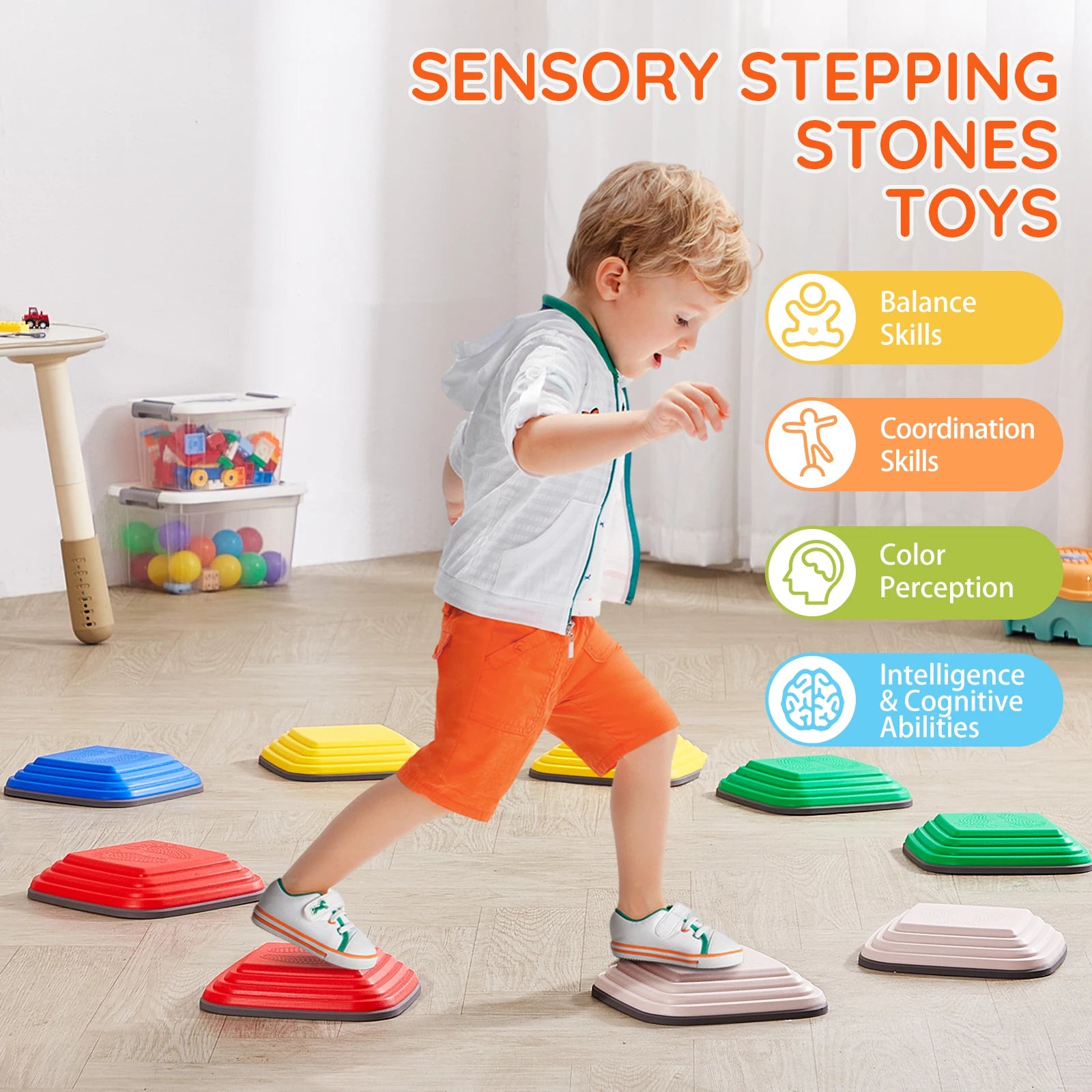 10PCS Kids Balance Stepping Stones – Coordination Toy