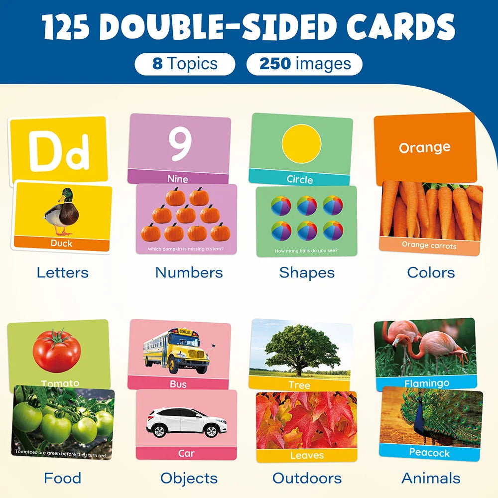Toddlers Learning Flashcards – Preschool Activity Gift