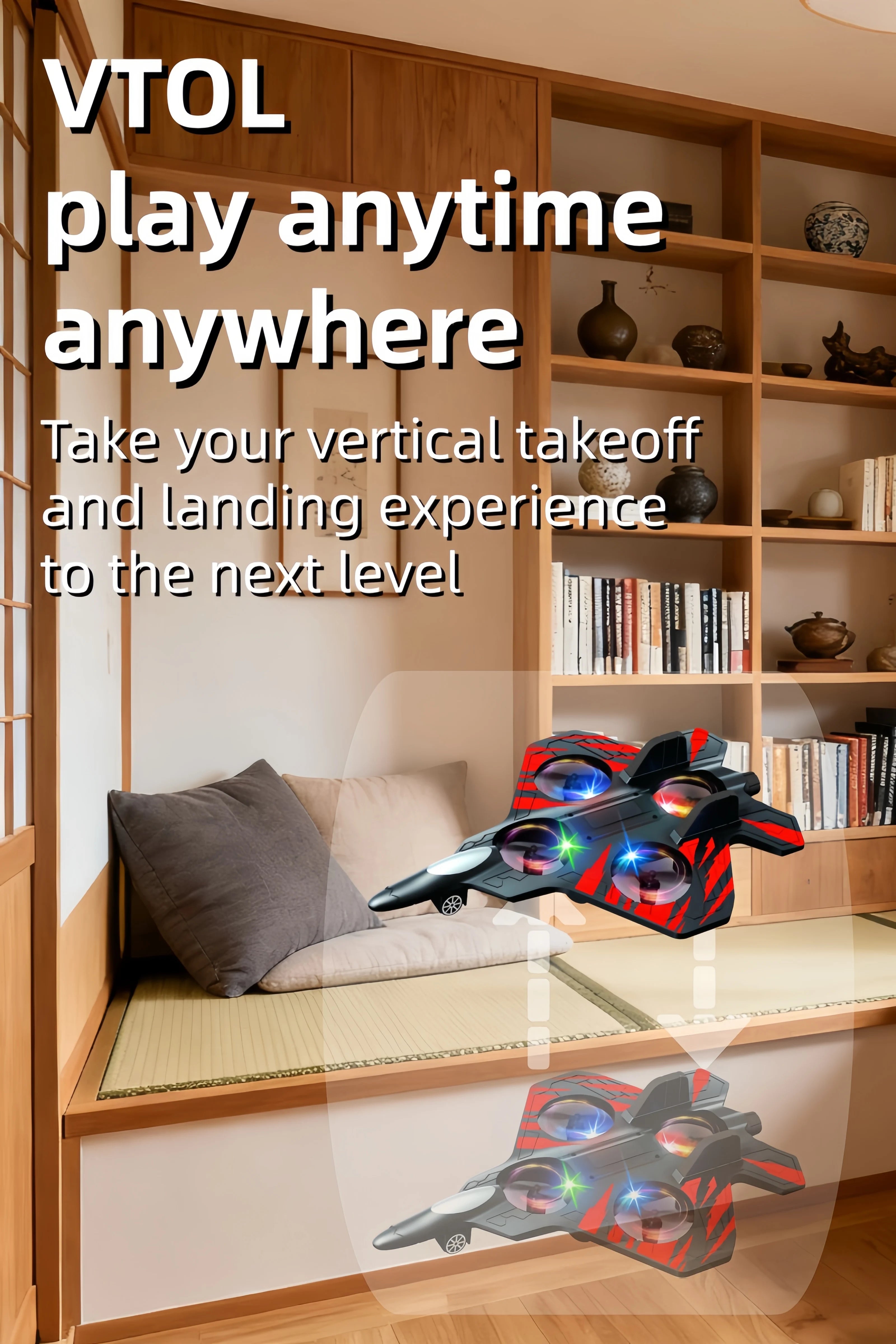 Glider RC Helicopter & Airplane Toy with Lights