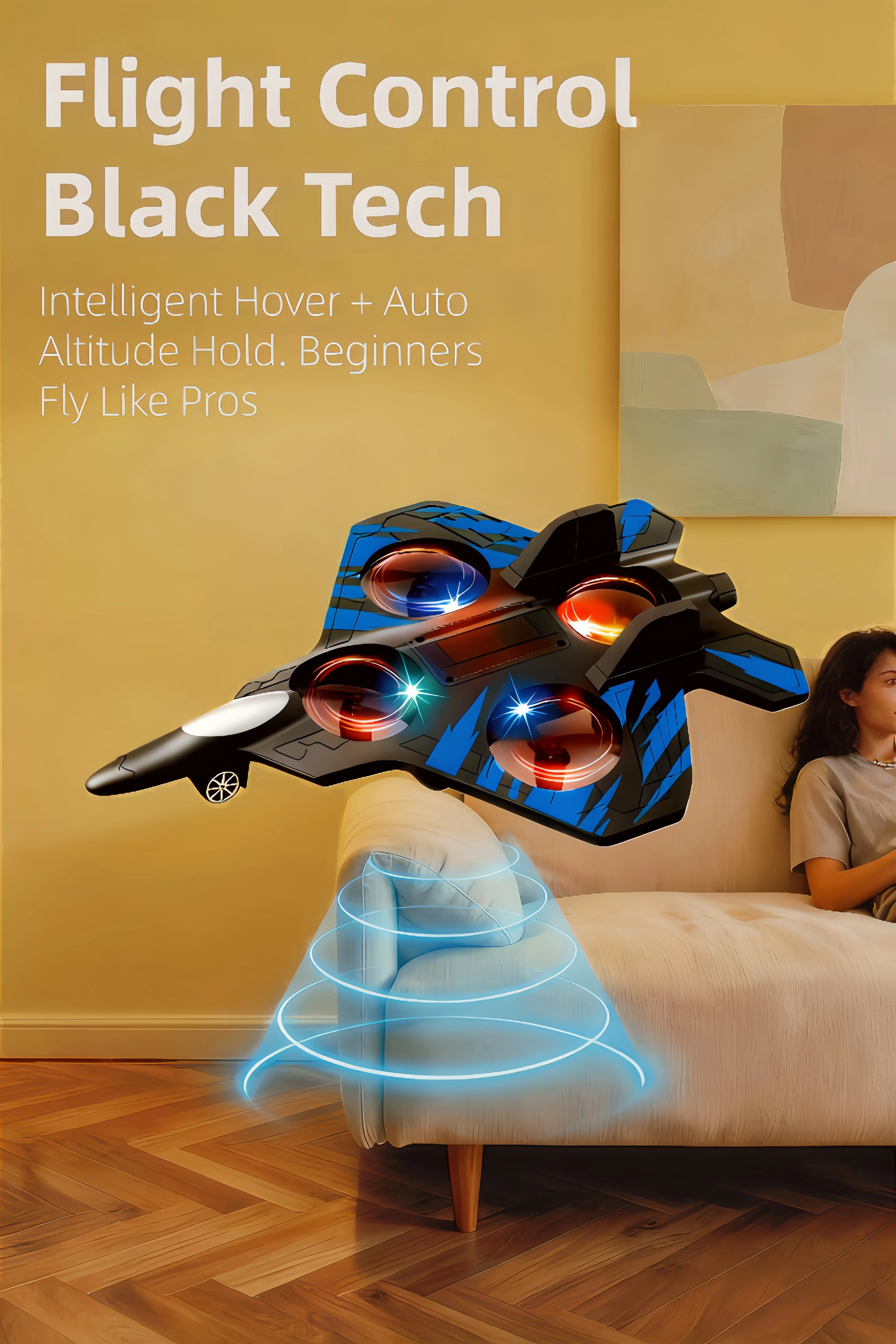 Glider RC Helicopter & Airplane Toy with Lights