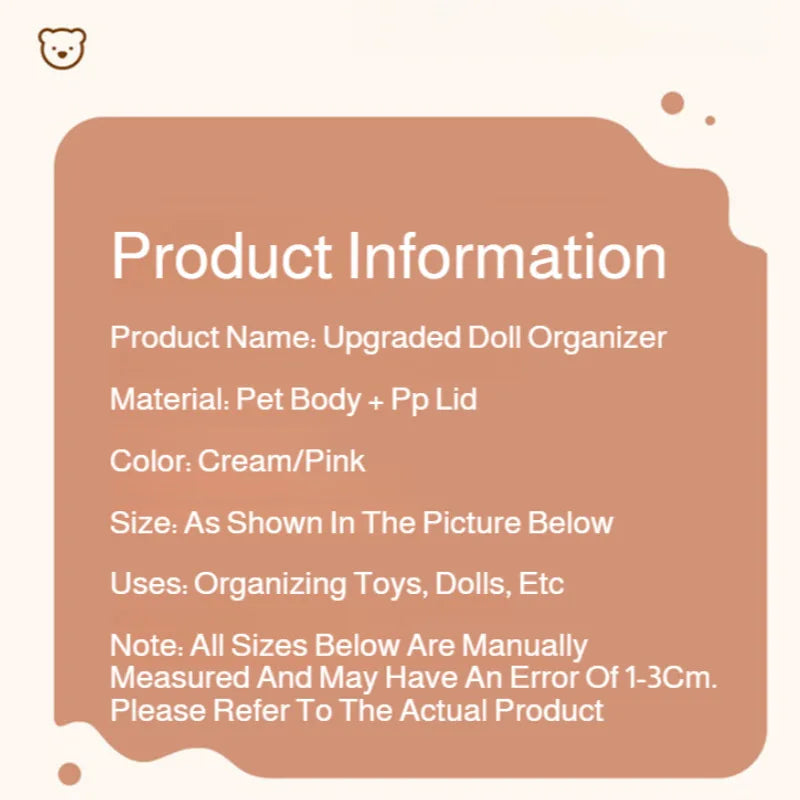 Foldable Plush Toy Storage Bin – Cartoon Design