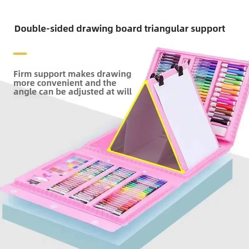 208pcs Kids Watercolor Pen Set with Easel