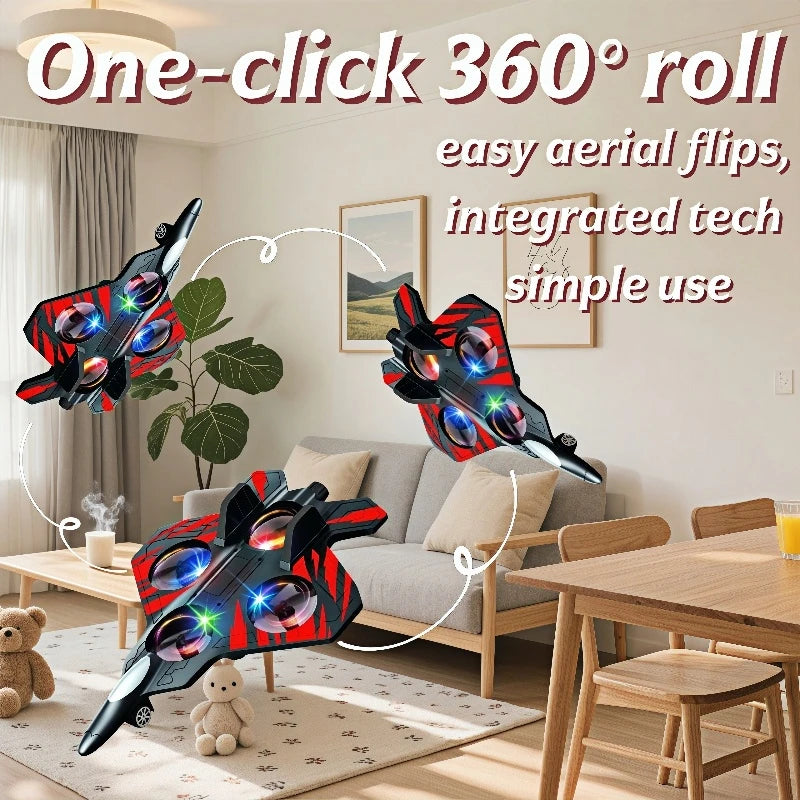Glider RC Helicopter & Airplane Toy with Lights